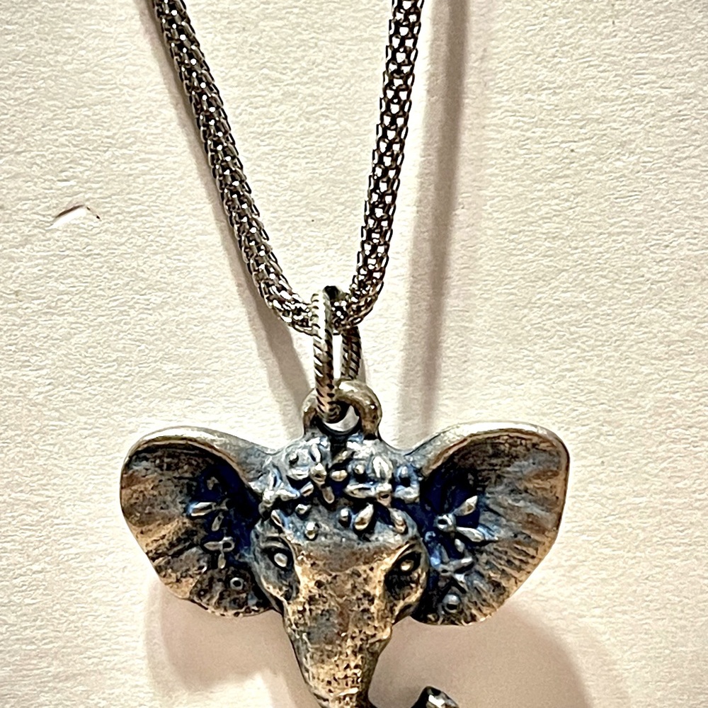 Elephant necklace with chain